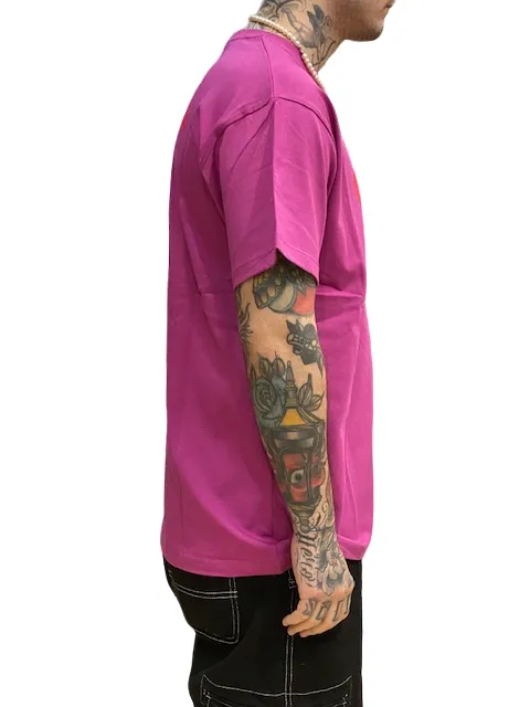 Flexible Cuff Design Propaganda maglietta manica corta da uomo con logo Gradient 23SSPRTS679 viola