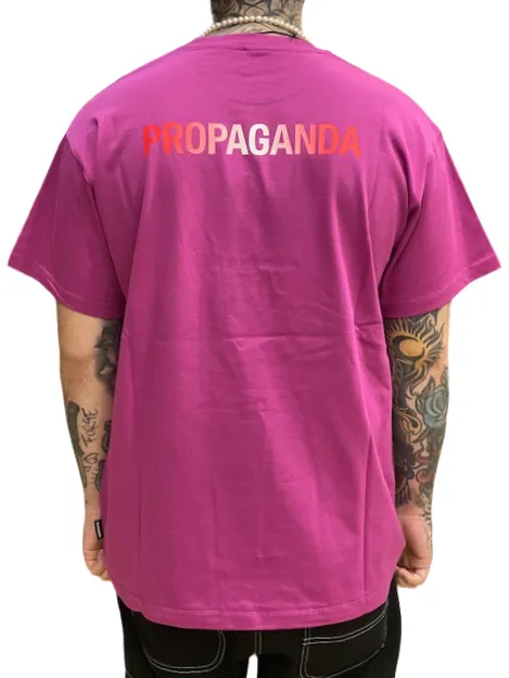 Propaganda maglietta manica corta da uomo con logo Gradient 23SSPRTS679 viola Essential Fit