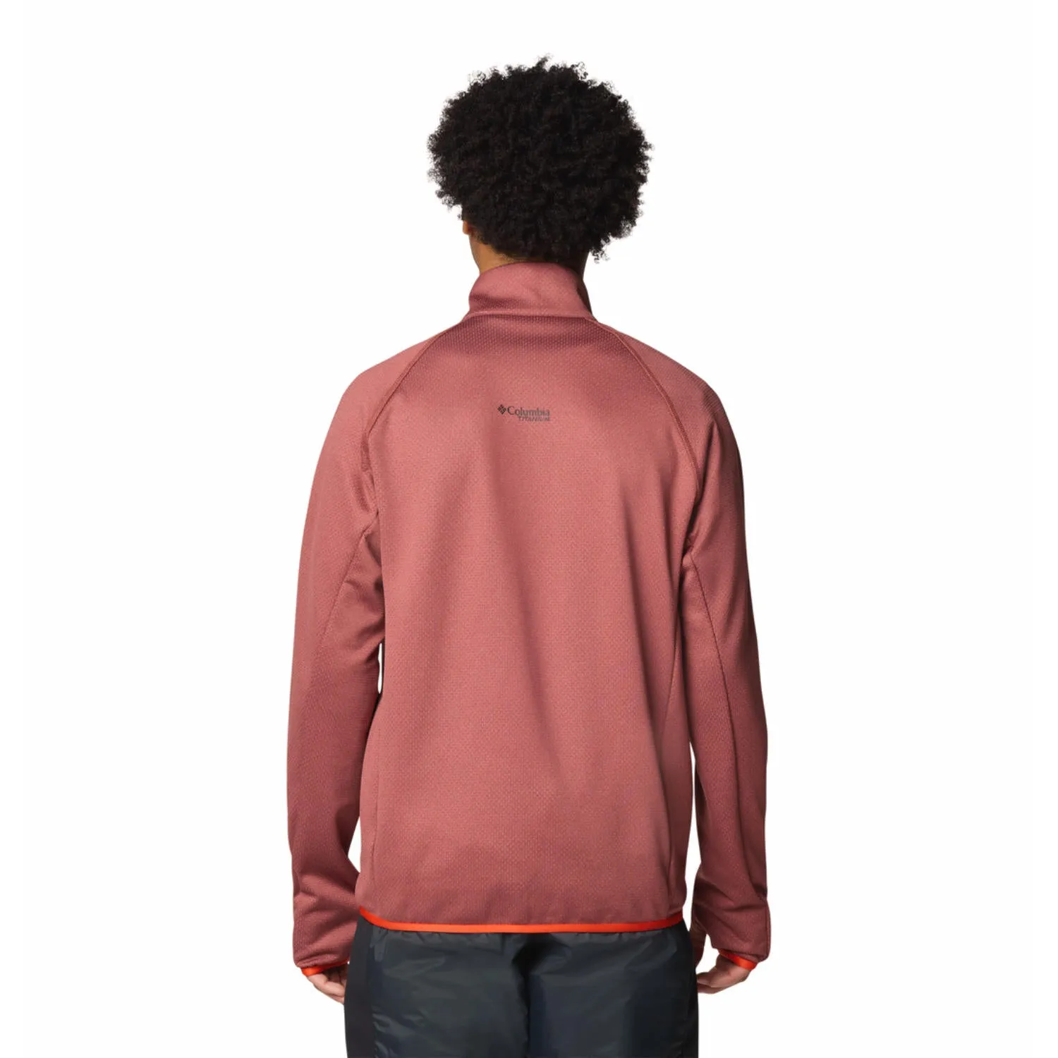 Columbia Men Red Triple Canyon Grid Fleece FZ II Simple Outfit Travel Set