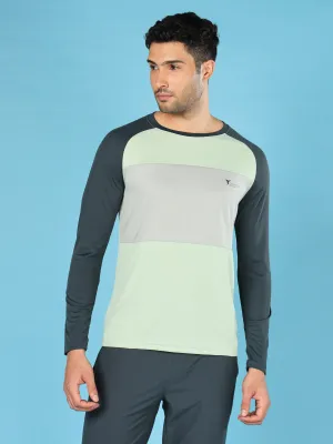 Men Colorblock Slim Fit Crew Neck T-shirt with TECHNO COOL  Minimal Comfort