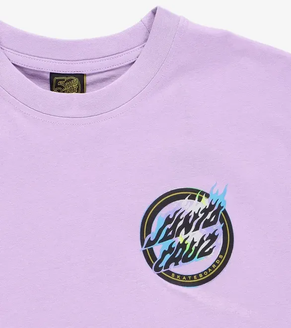 Santa Cruz maglietta manica corta da adulto Holo Flamed Dot SCA-TEE-8788 lavanda men's clothing Trendy popularity