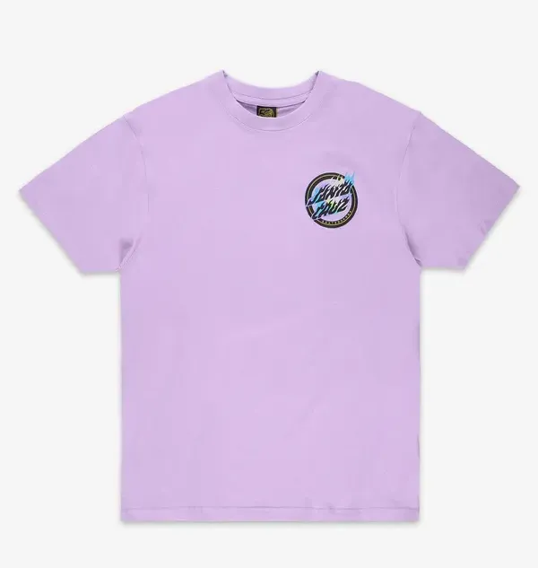 Foam Print Detail Santa Cruz maglietta manica corta da adulto Holo Flamed Dot SCA-TEE-8788 lavanda