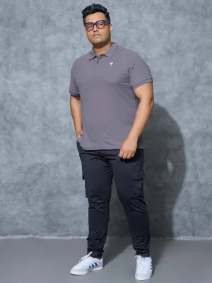 Men Plus Size Solid Polo T-shirt with MATPIQ Timeless Appeal