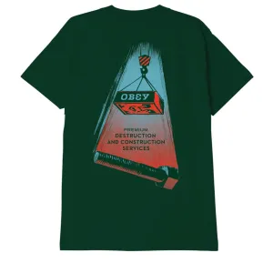 Cozy Fit Design Obey T-Shirt manica corta Destruction And Construct Classic 165263434 forest