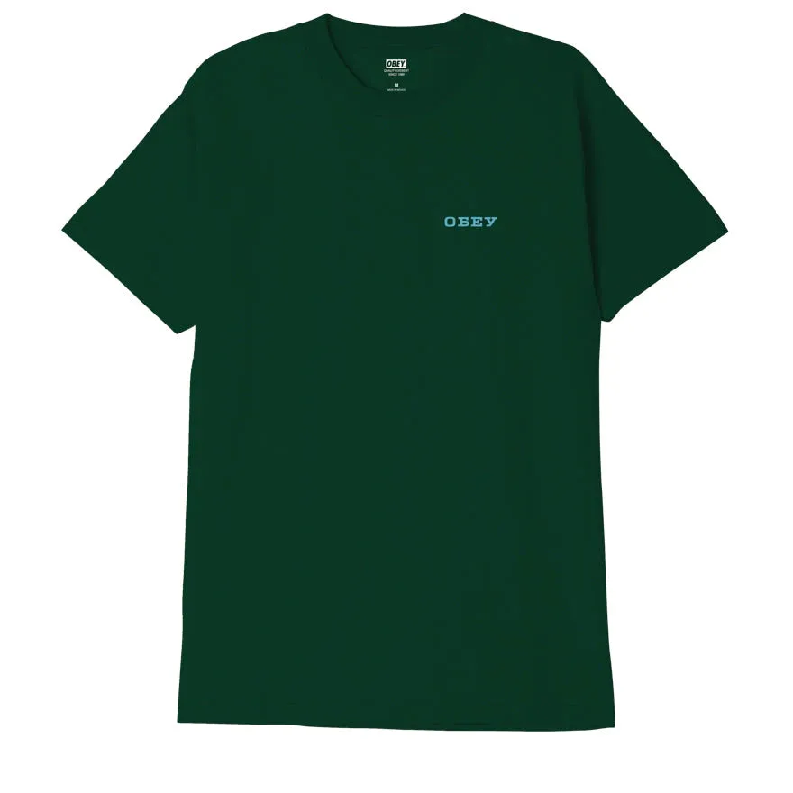 Obey T-Shirt manica corta Destruction And Construct Classic 165263434 forest Effortless Comfort