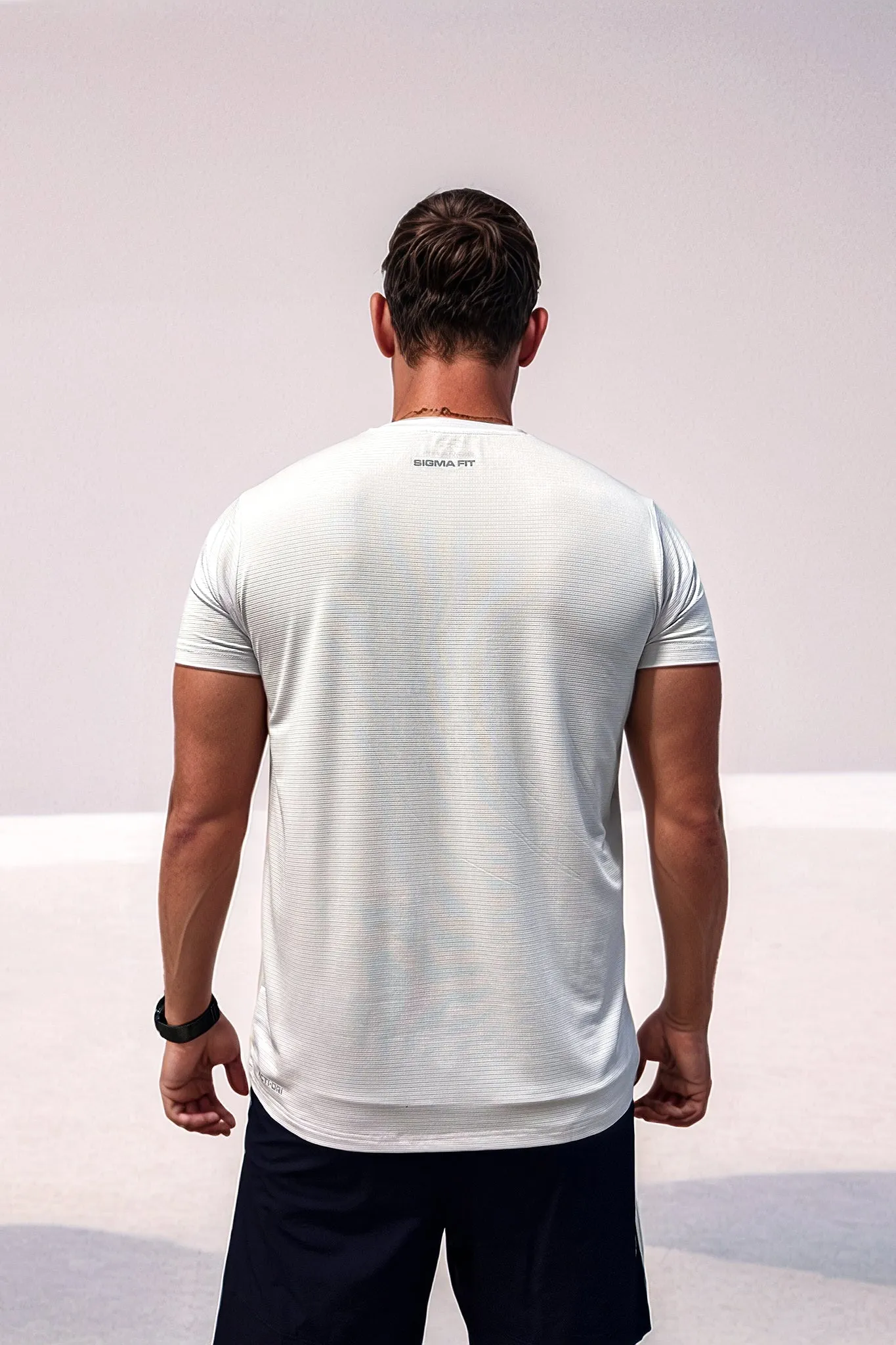 Racket Sports Tee White Flexible Hemline Breathable fabric