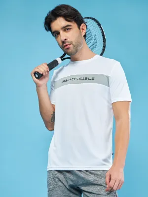 Men Solid Slim Fit Crew Neck T-shirt with TECHNO COOL  Comfort and Breathable Slim Fit Cut
