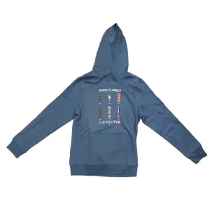 C1RCA felpa da uomo con cappuccio Plunger Hood MHO150 celeste Simple Comfort