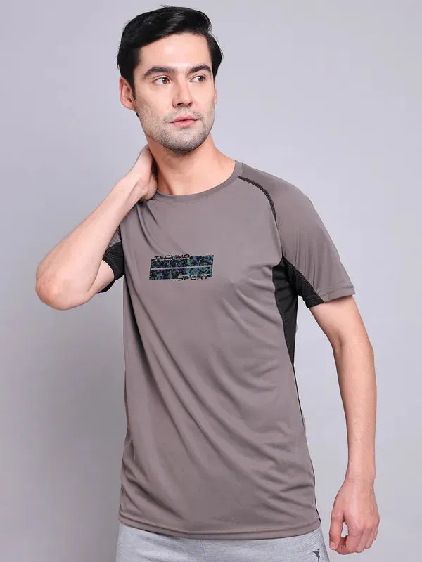 Men Printed Regular Fit Crew Neck T-shirt with TECHNO COOL  High Density Fabric Casual Comfort Layer