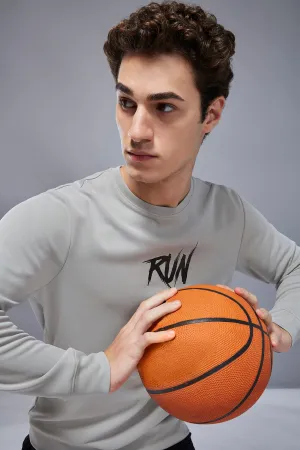 product solo self expression Denim Men Printed Slim Fit Crew Neck Sweatshirt with ELASTO PLUS