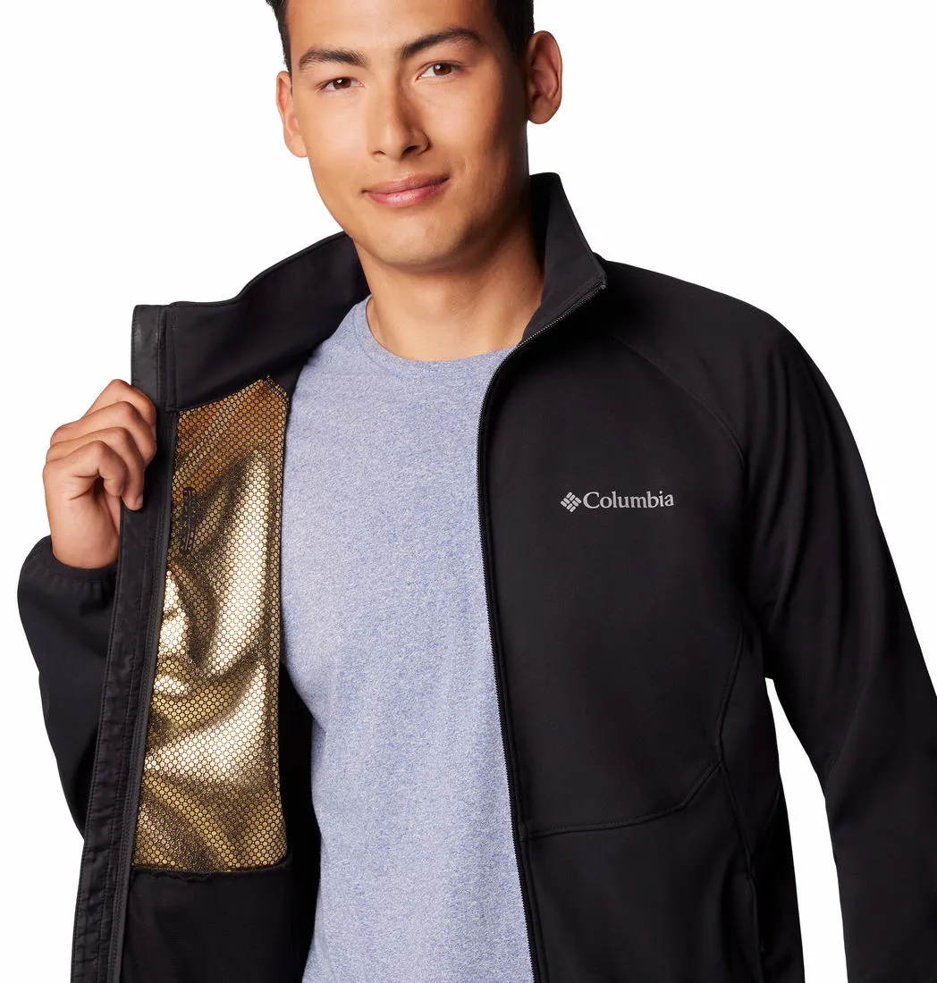 Sleek Jacket Breathable Shield Columbia Men Black Canyon Meadows II Softshell
