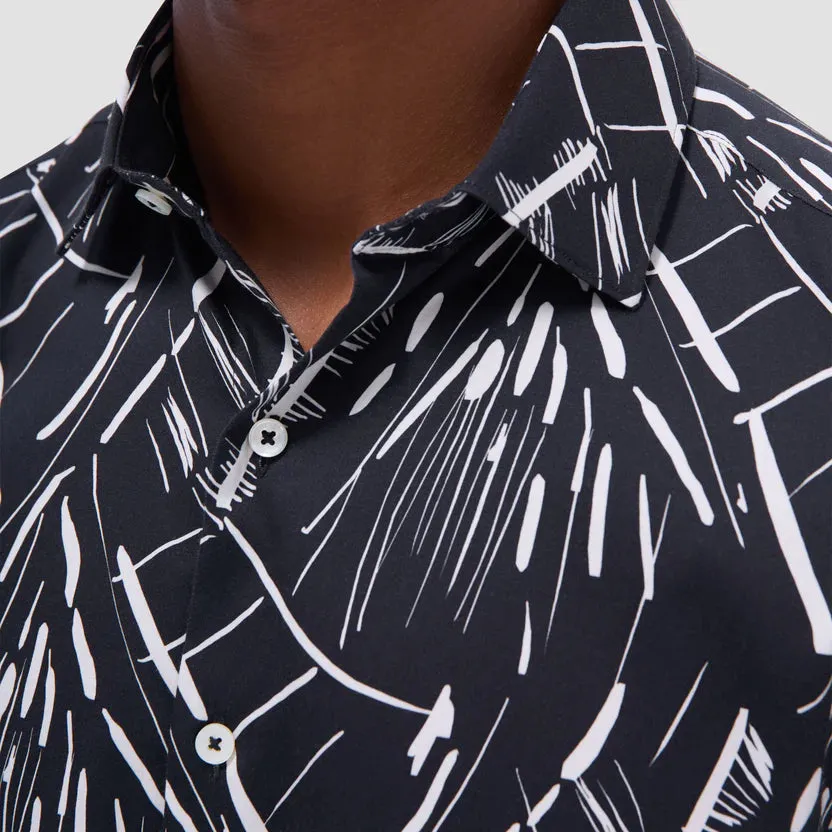 Bugatchi Axel Abstract Long-Sleeve Shirt - Black Winter Wear TearResistant Material