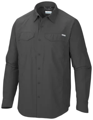 Picnic Fun Columbia Men Grey Silver Ridge Long Sleeve Shirt (Sun Protection)