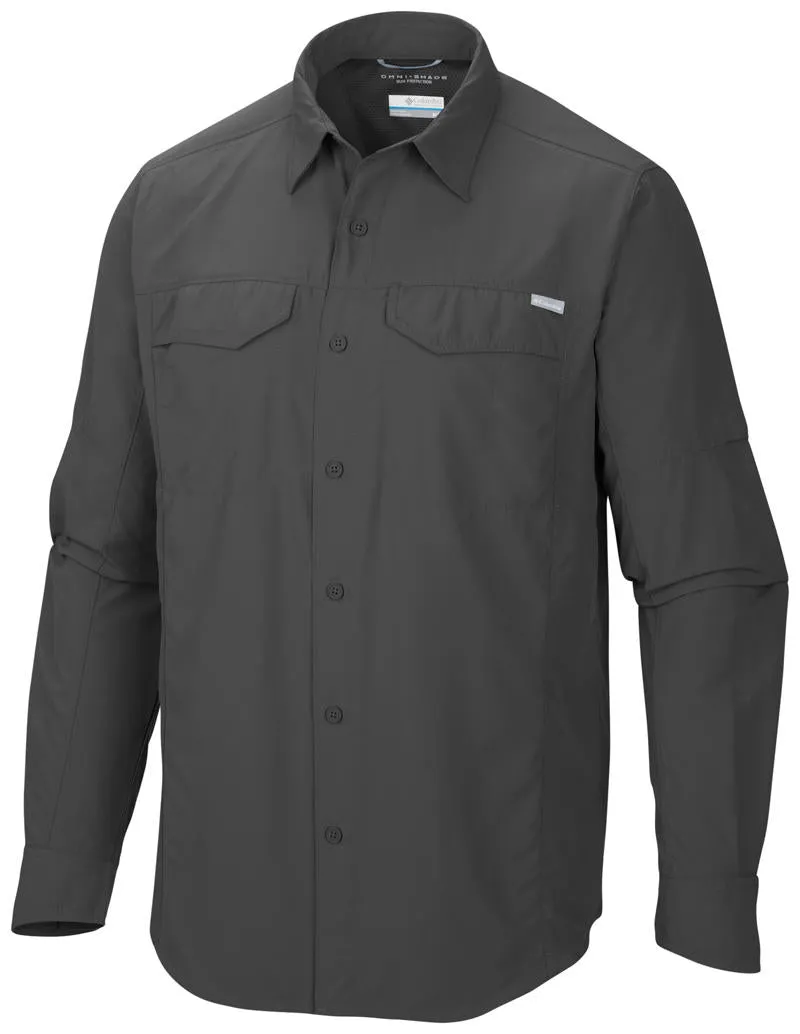 Picnic Fun Columbia Men Grey Silver Ridge Long Sleeve Shirt (Sun Protection)