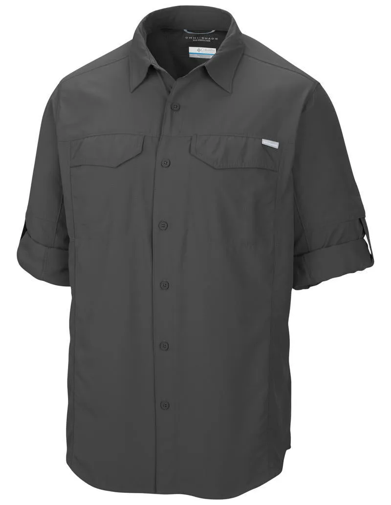 Columbia Men Grey Silver Ridge Long Sleeve Shirt (Sun Protection) Soft Leggings Summer Outfit