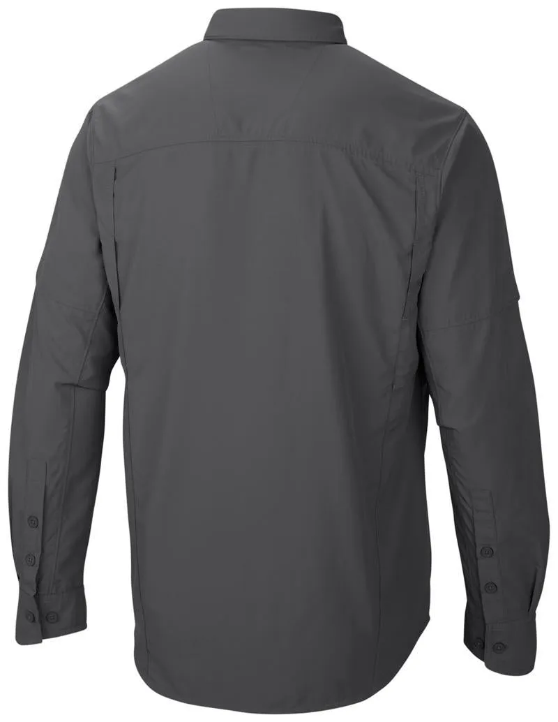 Love Energy Harbor Style Columbia Men Grey Silver Ridge Long Sleeve Shirt (Sun Protection)