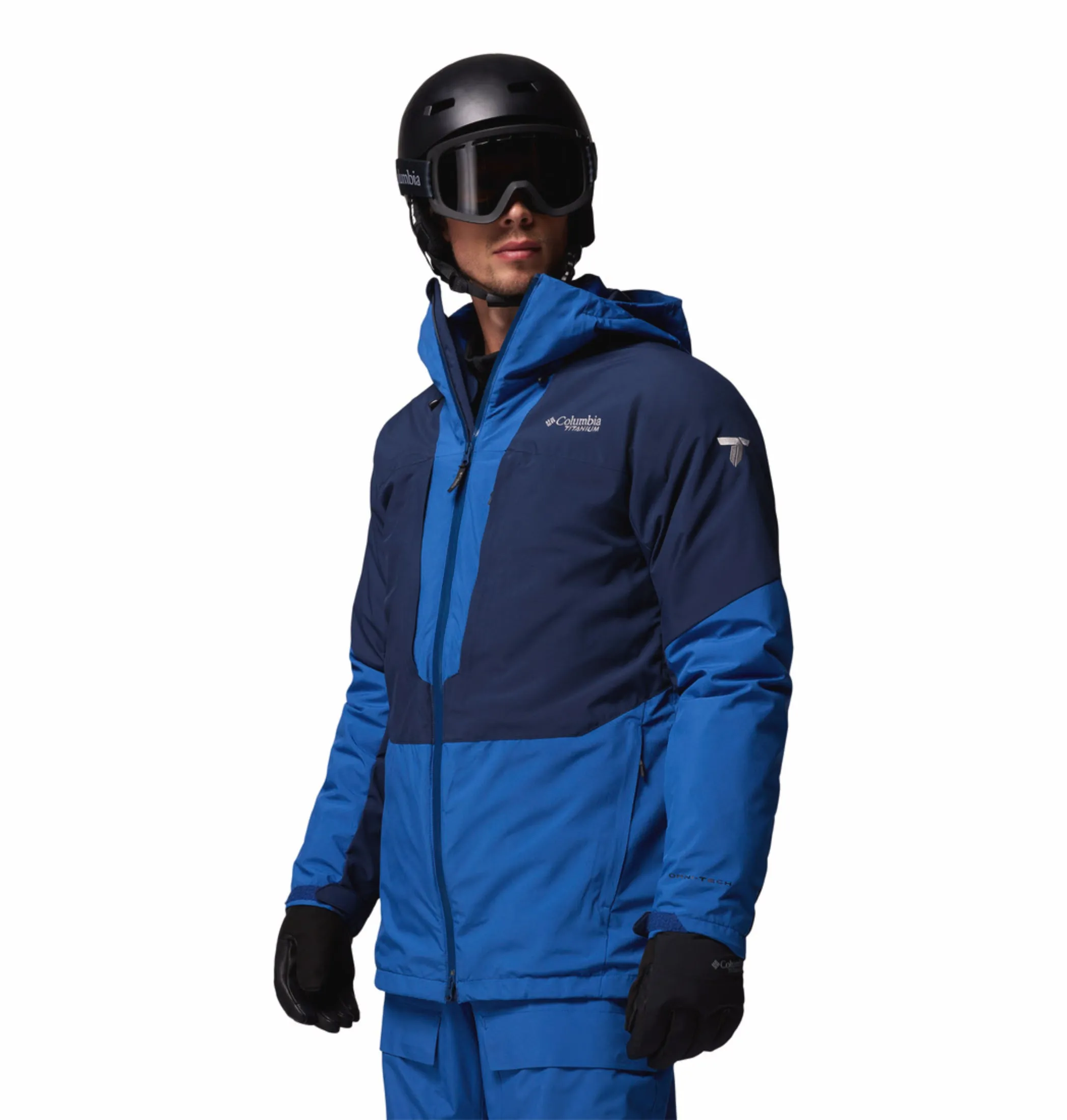 Columbia Men Navy Blue OmniHeat Infinity Winter District II Interchangeable Jacket Strategy Abrasion Resistant Material