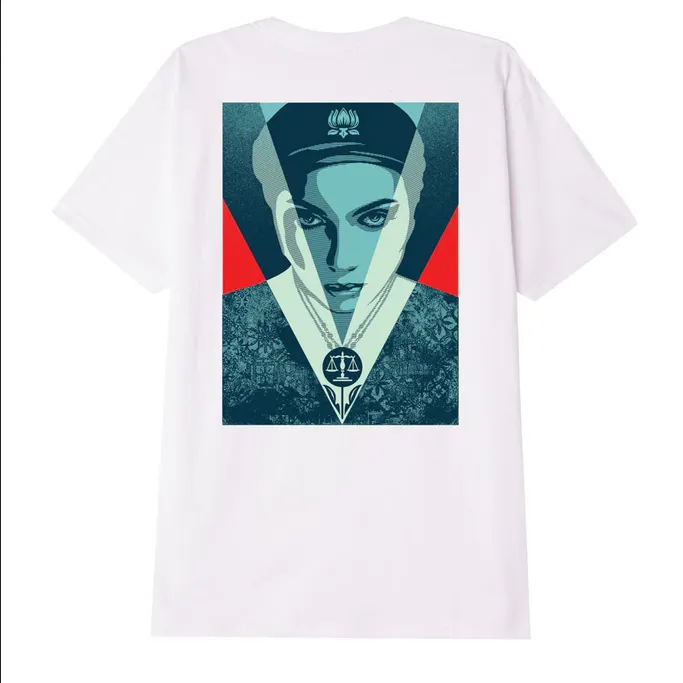 Obey T-shirt Justice Activist 165262975 white Comfortable Stretch