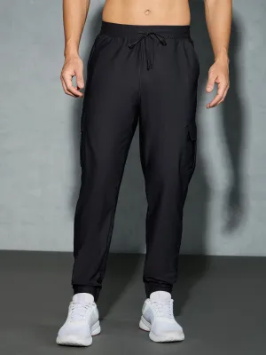 Men Solid Slim Fit Cargo Joggers with DURACOOL  Exercise Leggings Capri Double Layered Knees