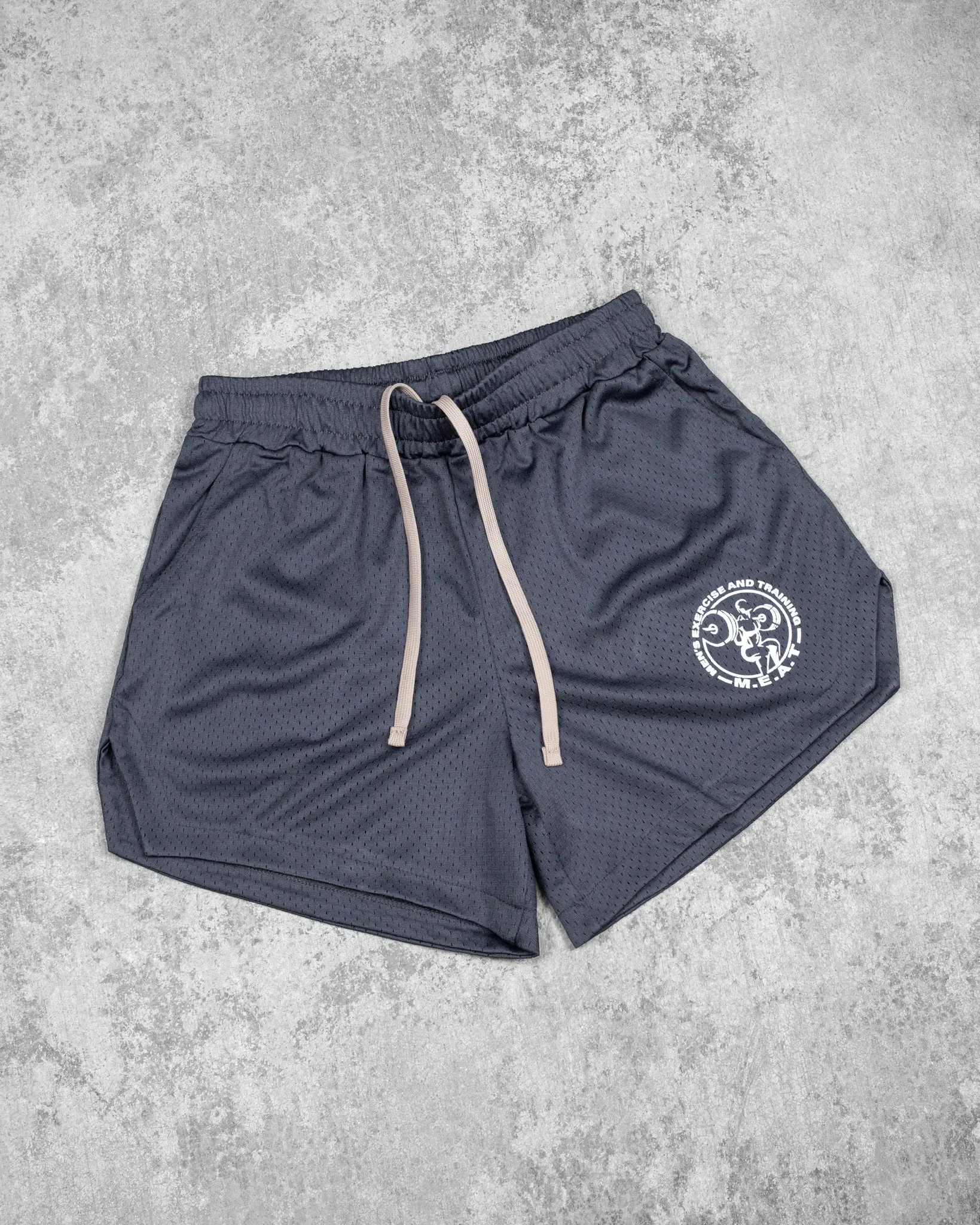 LIFTING SHORTS ?C MESH / GREY Comfortable Waistband