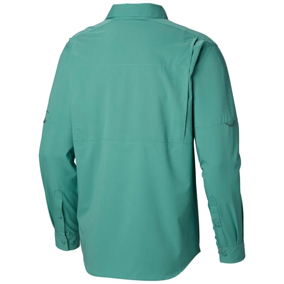 Boho Light Easy Wash Columbia Men Green Silver Ridge Lite Long Sleeve Shirt (Sun Protection)