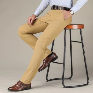 EcoCertifiedTextile summer shorts British Style Men High-Quality Casual Dress Pant Men Design Slim Trousers