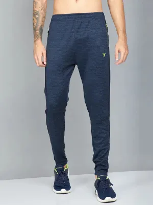 Active Stretch Pants Impact Resistance Men Colorblock Slim Fit Trackpants with TECHNO DRY