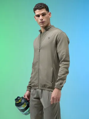 mesh ventilation Versatile Design Men Solid Slim Fit Mock Neck Jacket with TECHNOLITE