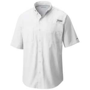 HighElasticity Columbia Men White Tamiami II SS Shirt (Sun Protection)