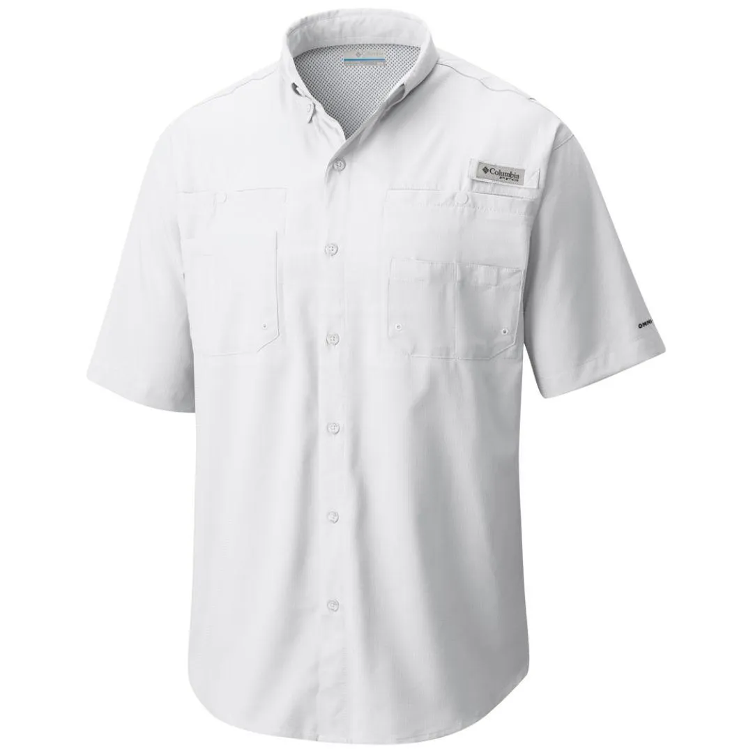 Columbia Men White Tamiami II SS Shirt (Sun Protection) Compression Fit Easy Fit