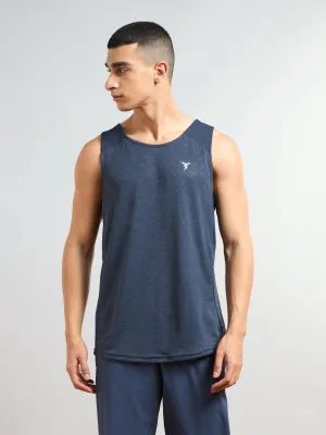 Rough Terrain Men Melange Slim Fit Scoop Neck Innerwear Vest with TECHNO COOL 