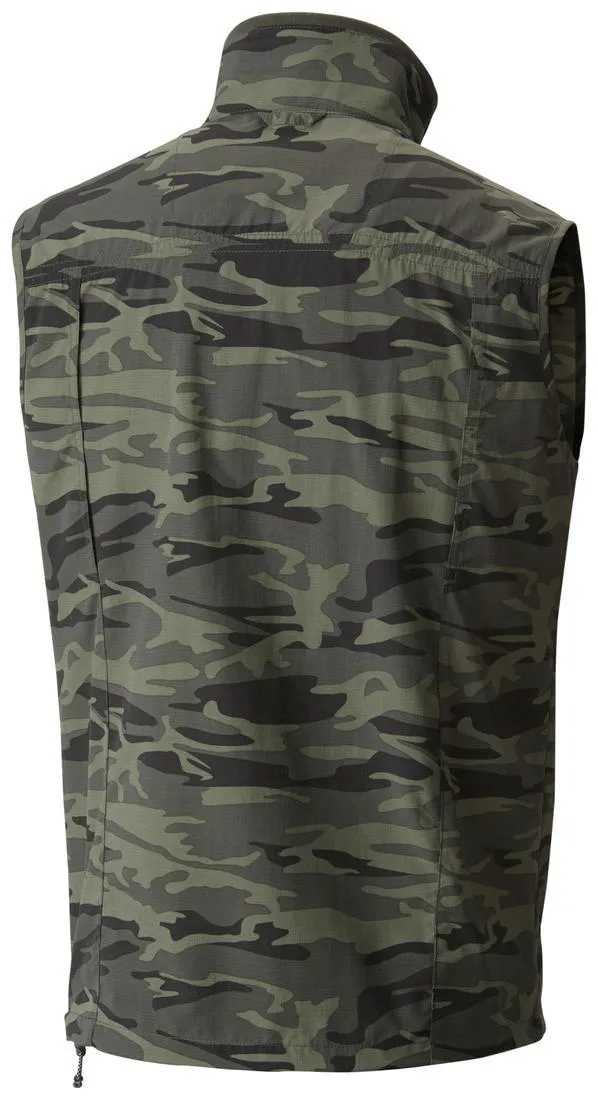 Columbia Men Green Silver Ridge  Printed Vest Non Bulky Profile