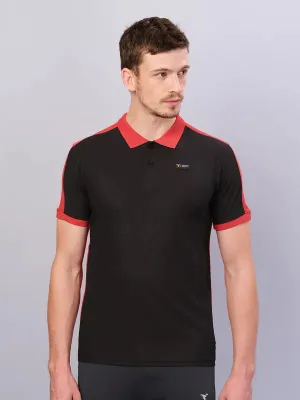 Quick-Dry Fabric Flexible Style Men Colorblock Slim Fit Polo T-shirt with MATPIQ