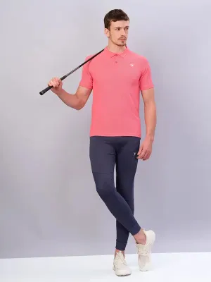 Fashion Forward Men Solid Slim Fit Polo T-shirt with MATPIQ