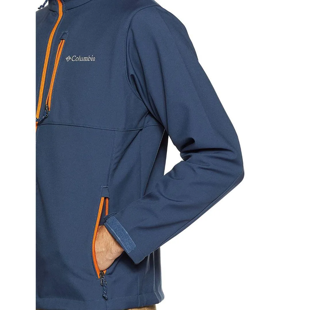Compact Storage Design Circulate Columbia Men Blue Ascender Softshell Jacket
