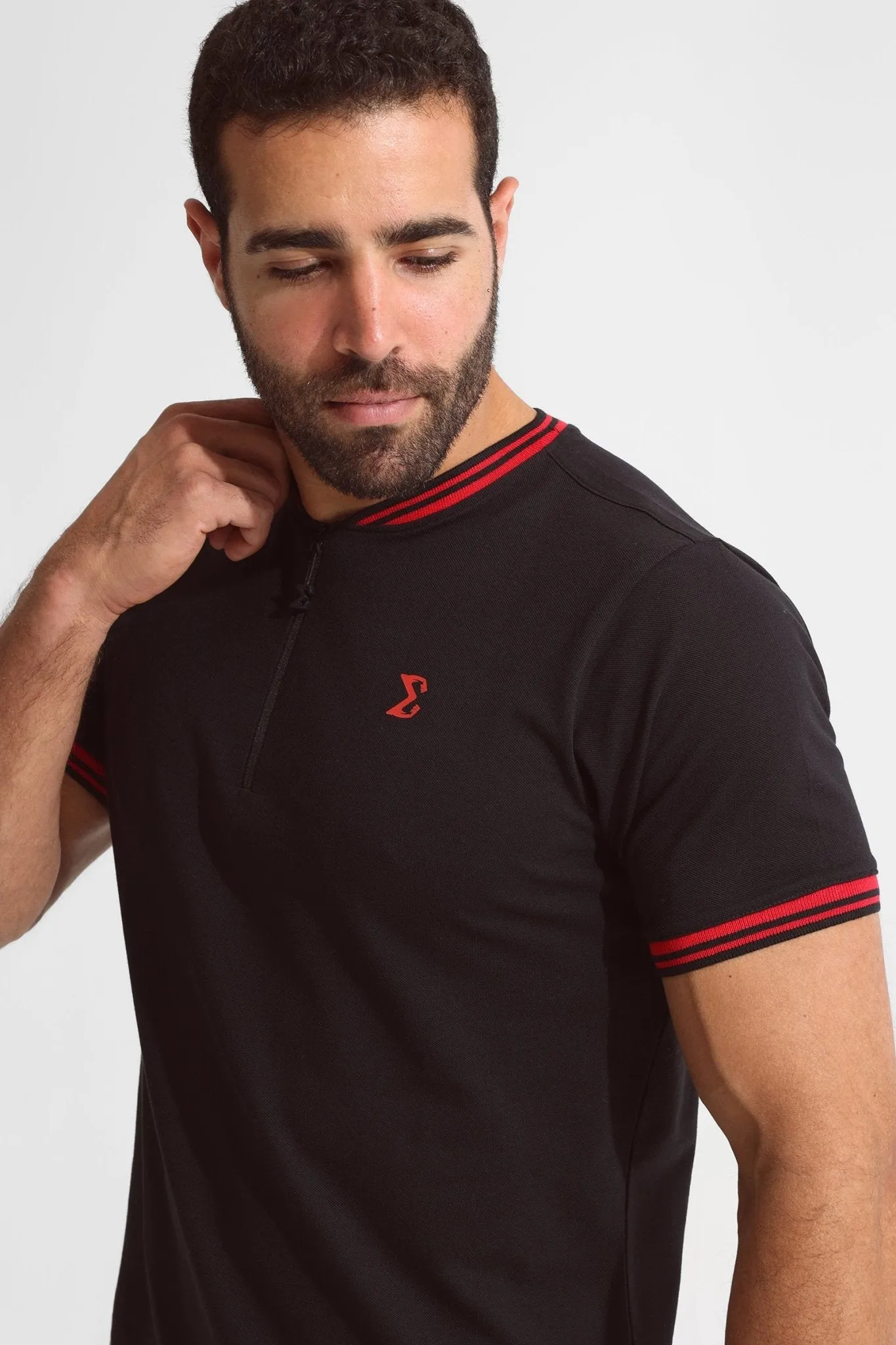 Warm Fit Linen Soul Surf Z Polo T-shirt Black
