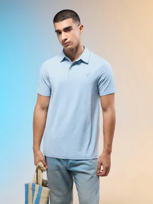 Men Solid Slim Fit Polo T-shirt with COTFLEX Easy Layering