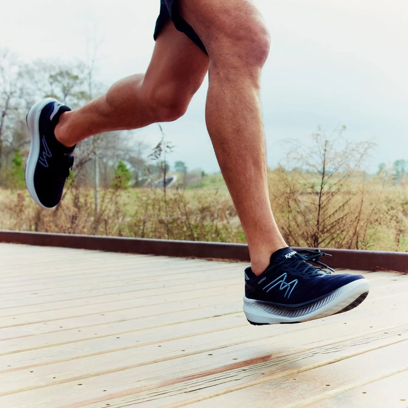 MEN'S FUSION 4.0 HIVO - BLACK / STORMY WEATHER sports tops outdoor - workout running shoes