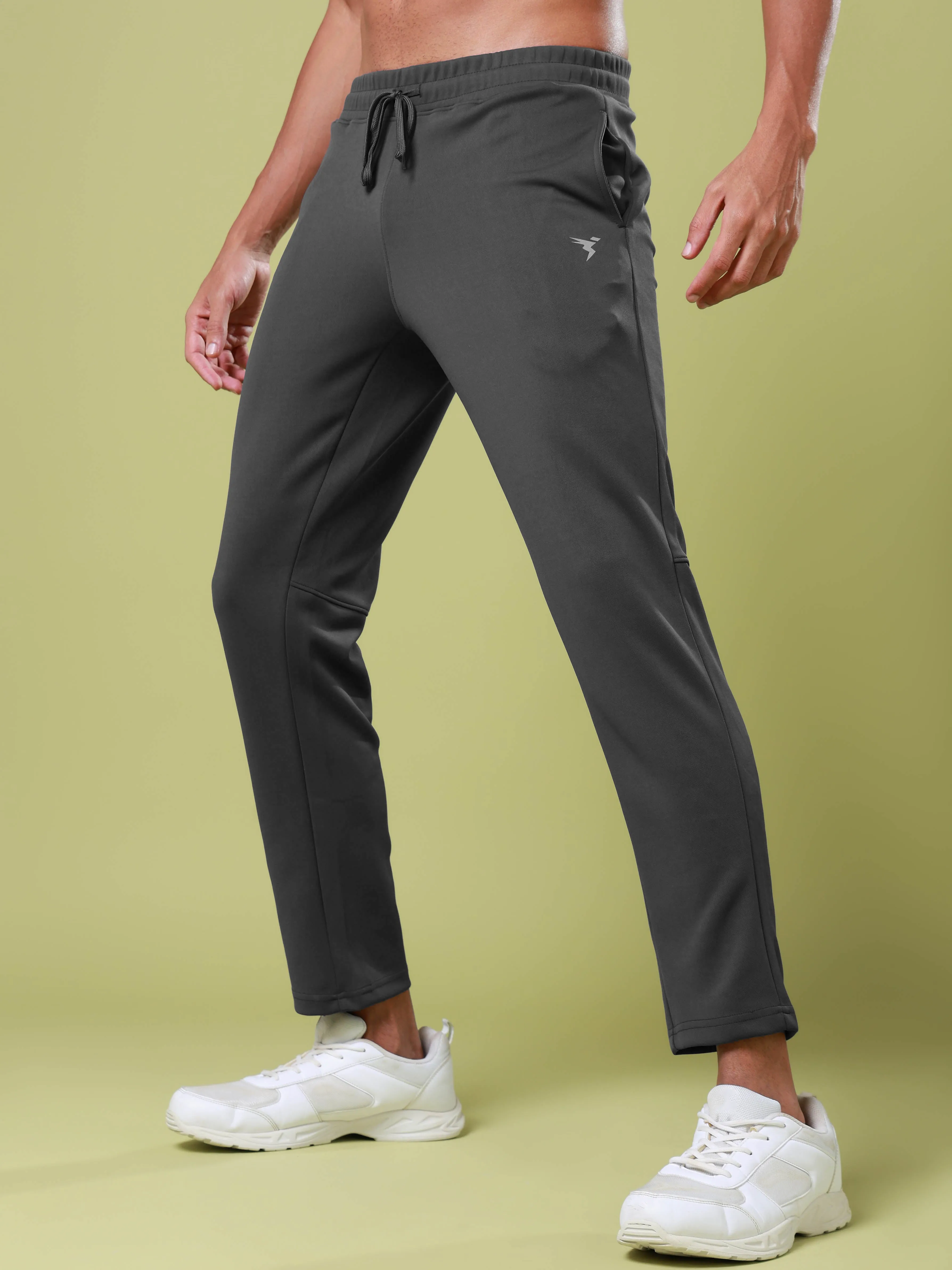 Efficient Design Athletic Stretch Pants Men Solid Slim Fit Trackpants with ELASTO PLUS