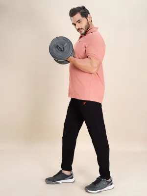 Performance Flex Men Plus Size Solid Slim Fit Trackpants with TECHNO DRY