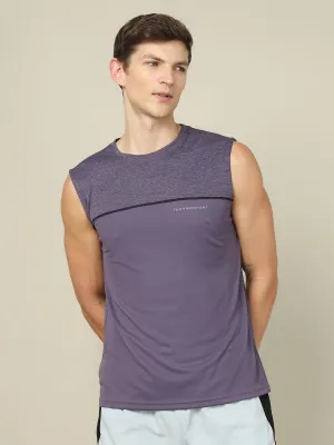 Active Cool Men Colorblock Slim Fit Crew Neck Innerwear Vest with TECHNO COOL 