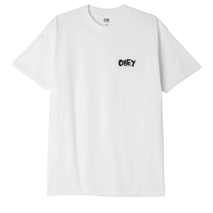 Flexible Cuff Design Obey T-Shirt manica corta da uomo Visual Design Studio Classico 165263415 bianco