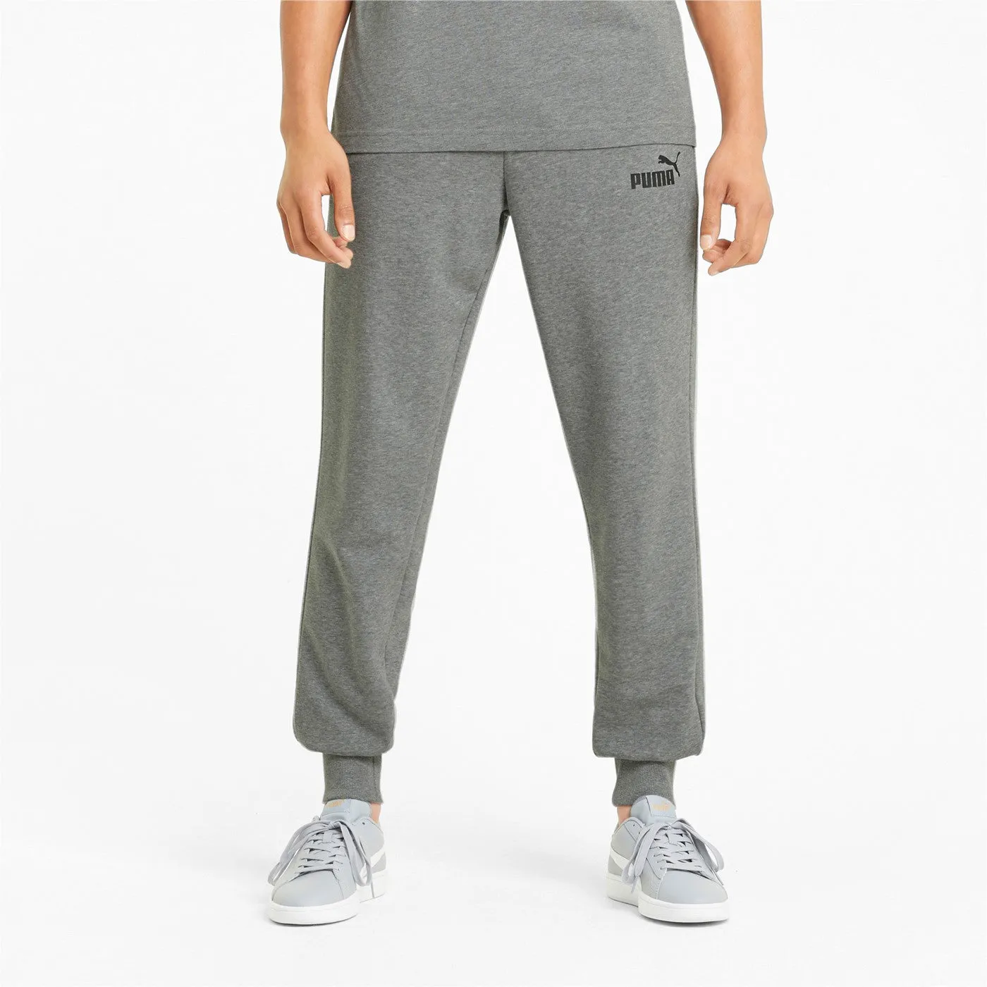 Running Gear Perfect Support Puma pantalone sportivo da uomo Lungo in Jersey ESS Logo 586716 03 grigio medio