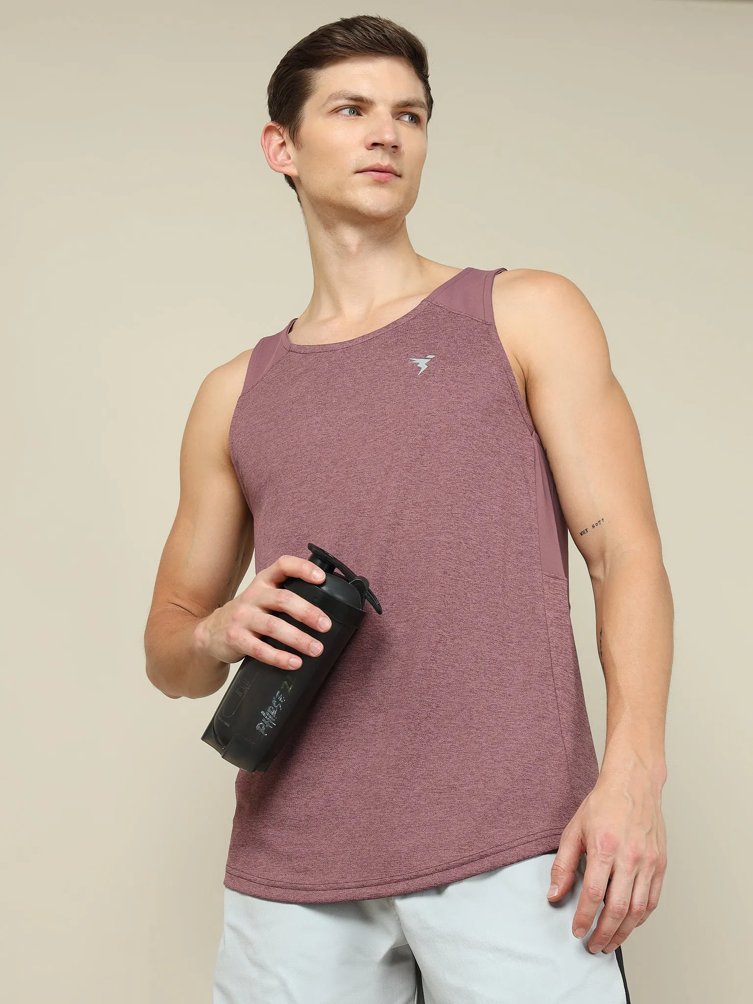 Return - on - investment - high Move Freely Men Melange Slim Fit Scoop Neck Innerwear Vest with TECHNO COOL 