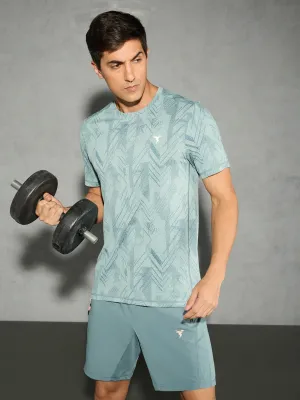 All-day style Bold Comfort Men Jacquard Slim Fit Crew Neck T-shirt with DOUBLE COOL