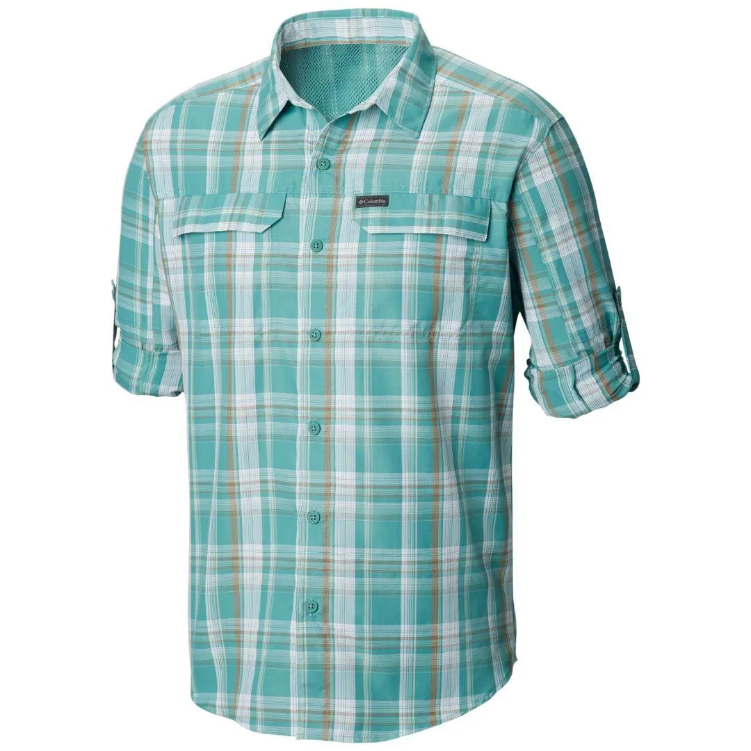 Modular Attachment System Heavy Outerwear Columbia Men Green Silver Ridge 2.0 Plaid L/S Shirt (Sun Protection)