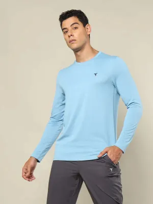 Men Melange Slim Fit Crew Neck T-shirt with DOUBLE COOL Casual Chic Look StretchComfortWeave