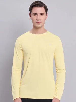 Modern Simplicity Men Solid Slim Fit Crew Neck T-shirt with TECHNO COOL 