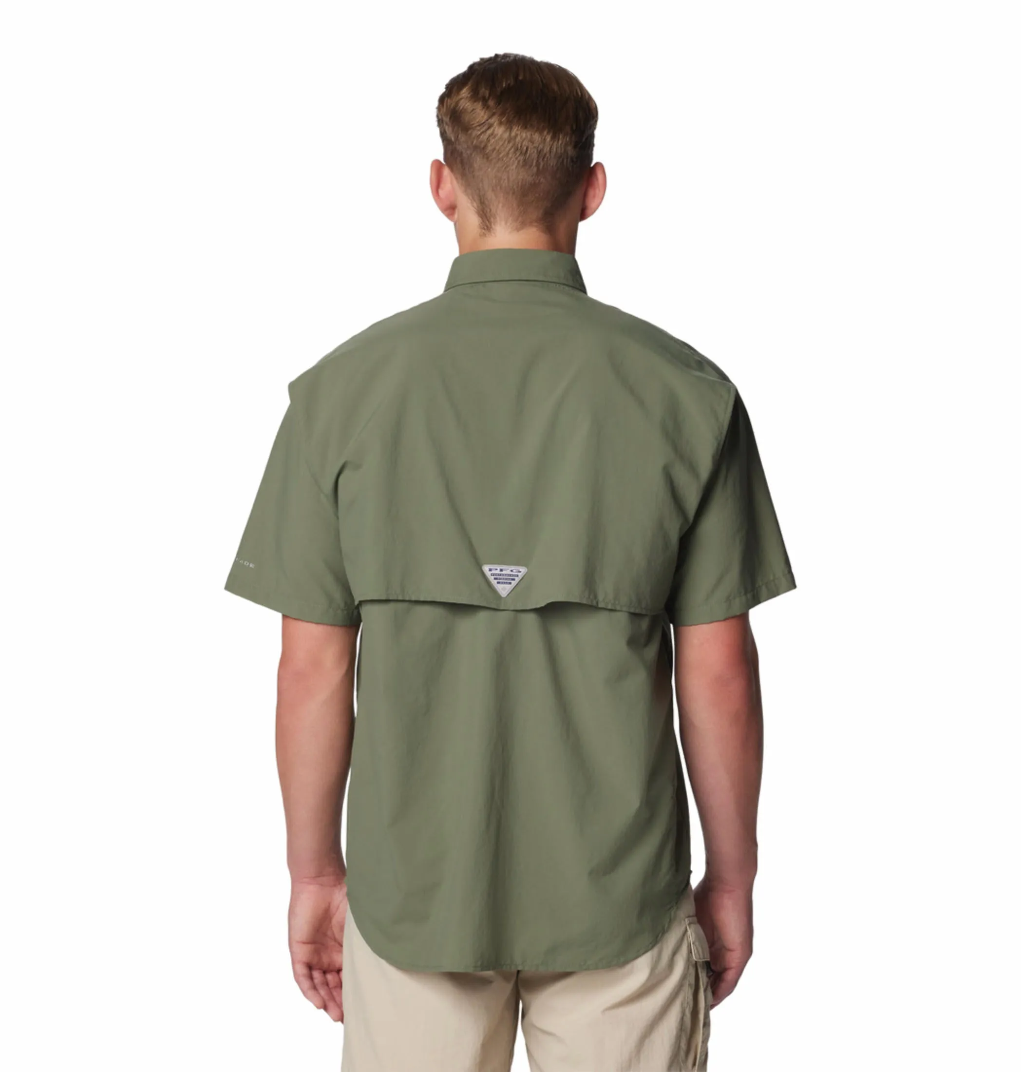 Street Fest Columbia Men Green Bahama II S/S Shirt (Sun Protection)