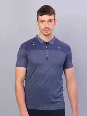 Active Design Men Melange Slim Fit Polo T-shirt with DOUBLE COOL